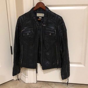 Michael Kors Black leather Jacket/ Medium